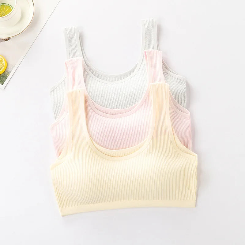 Cotton Girls Training Bras - Student Vest Breathable Sport Bras
