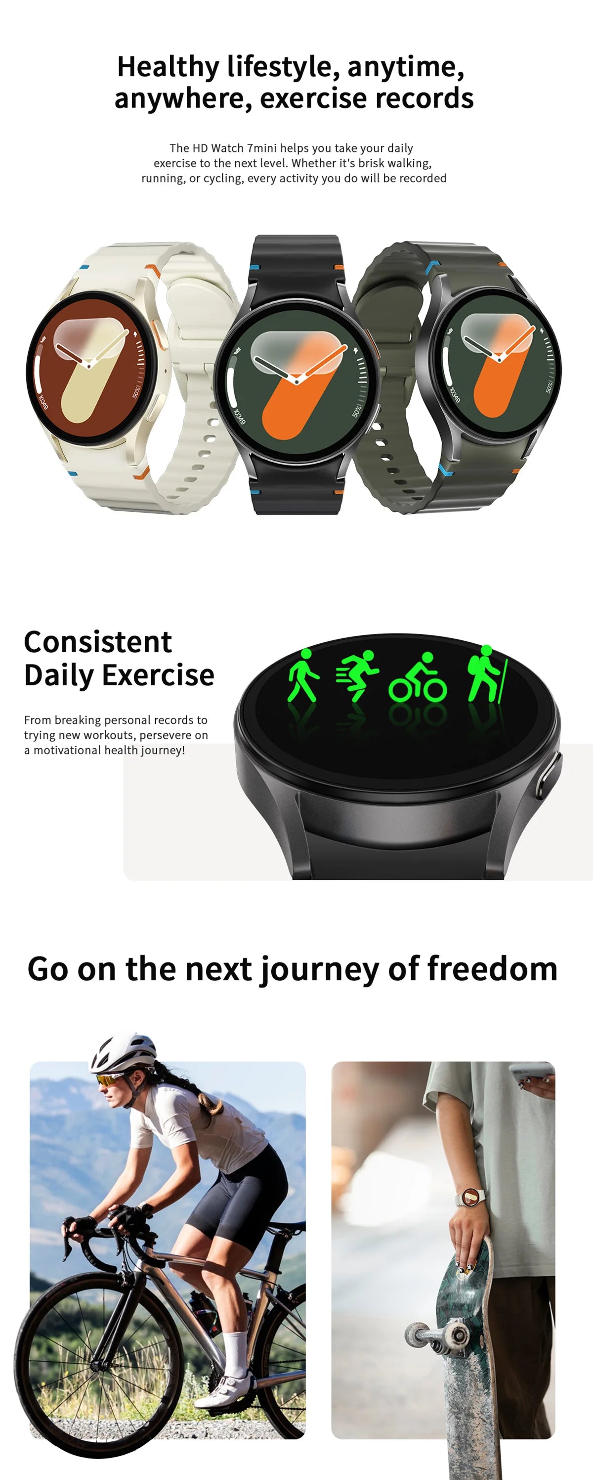 Watch 7 Mini NFC GPS Smart Watch - AMOLED Health Sport Bluetooth