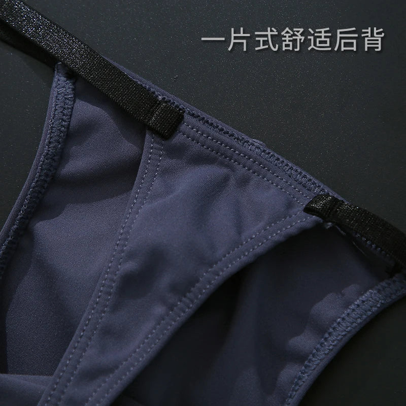 Multi size Comfortable  high stretch sports Thong men's T-pants Mens Sexy T Back  Men Brief Underwear Ribbed Pants Sexy T-Shaped