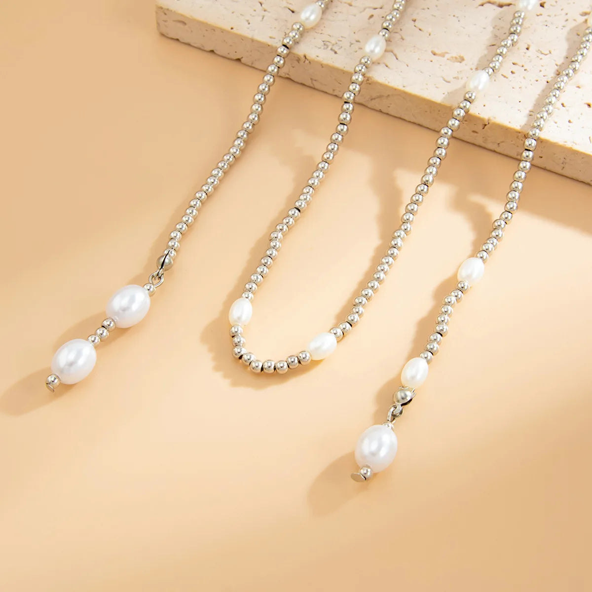 FTCY Bohemian Handmade Beads Long Necklace for Women Baroque Pearl Pendant Necklace Hiphop Daily Ladies Sweater Chain Jewelry