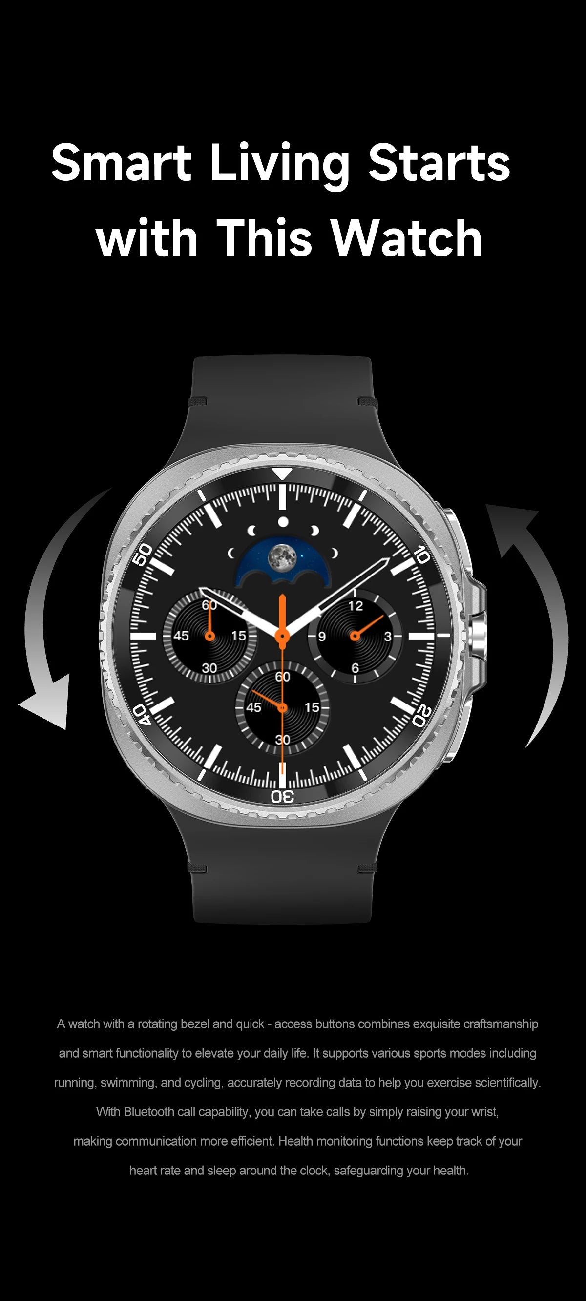 Clone Version For Galaxy Watch8 Classic GPS NFC Smart Watch 46mm AMOLEL BT Call 3ATM Waterproof Galaxy 7 Upgraded Smartwatch Men