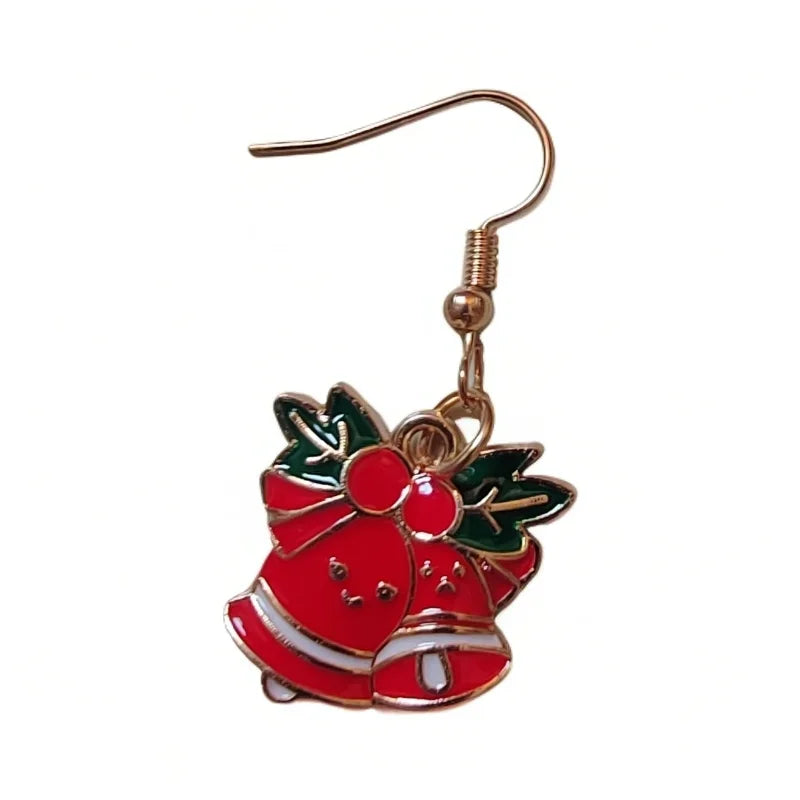Fashionable Christmas Theme Earrings for Women - Happy Christmas Pendant Tree of Christmas Deer Father Design Mixed Style Jewelr
