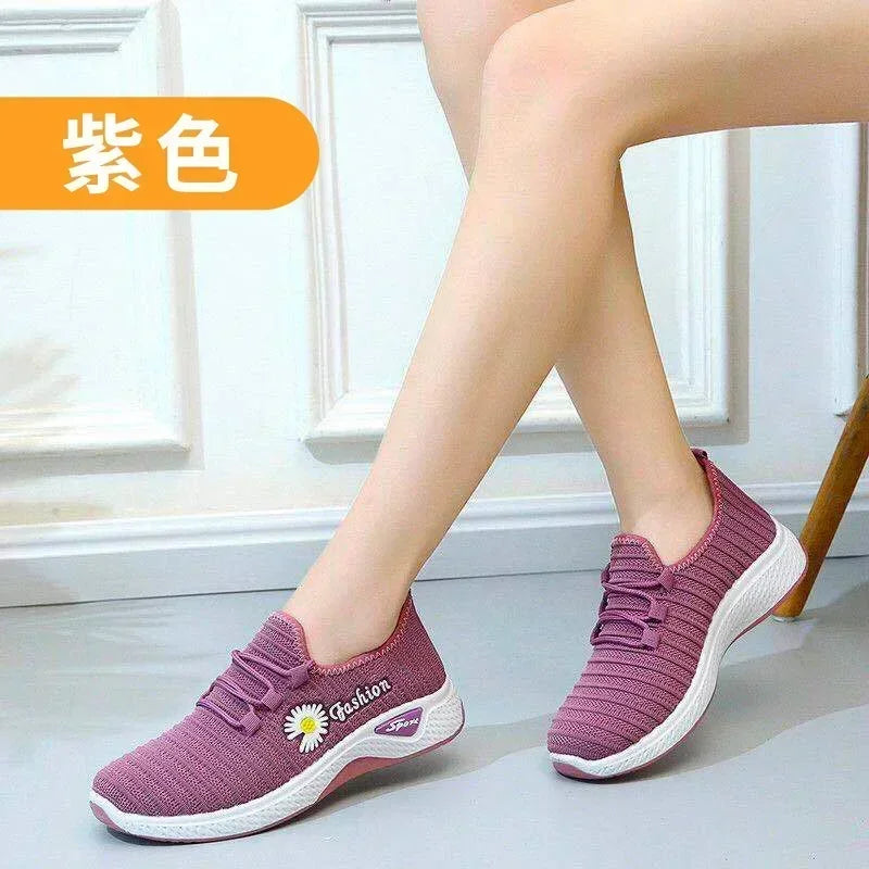 Women's Light Running Sneakers - Breathable Net Casual Shoes