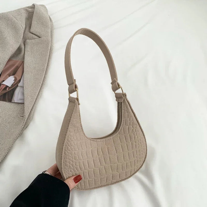 Women Top-handle Bags Autumn Winter Fashion Bag New Fashion Shoulder Bag Portable Women's Bag Bolso Mujer Handbags Felt