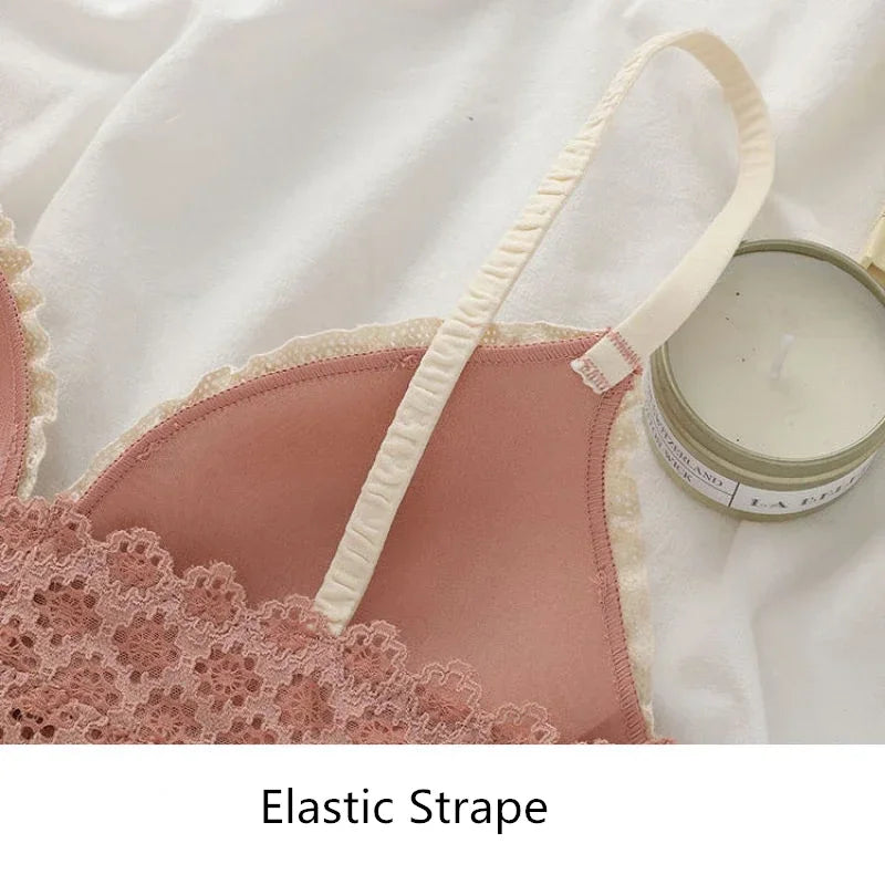 Japan Korean Front Closure Bra - Wire Free Lace Comfortable