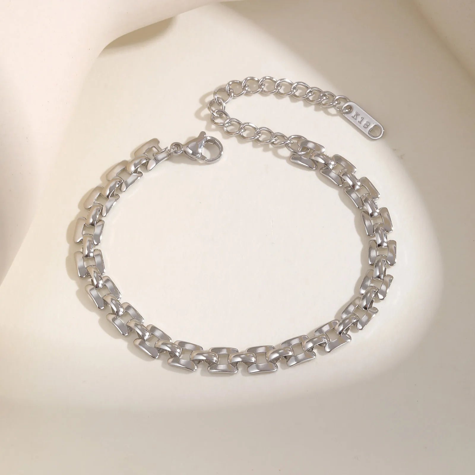 Minimalist Watch Band Link Chain Bracelet for Women, Stainless Steel Waterproof Bracelets,Trendy Jewelry Gift