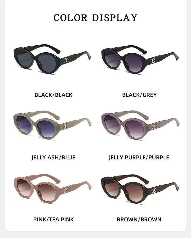 2025 Luxury Small Round Sunglasses - Unisex Designer Gradient UV400