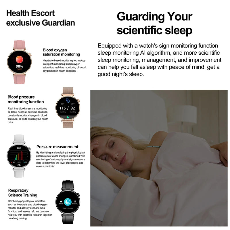 2025 New For Original HUAWEI Watch GT5 Mini Women Smartwatch GPS motion trail NFC 466*466 HD Full screen touch Ladies Smartwatch