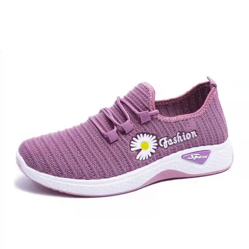 Women's Light Running Sneakers - Breathable Net Casual Shoes