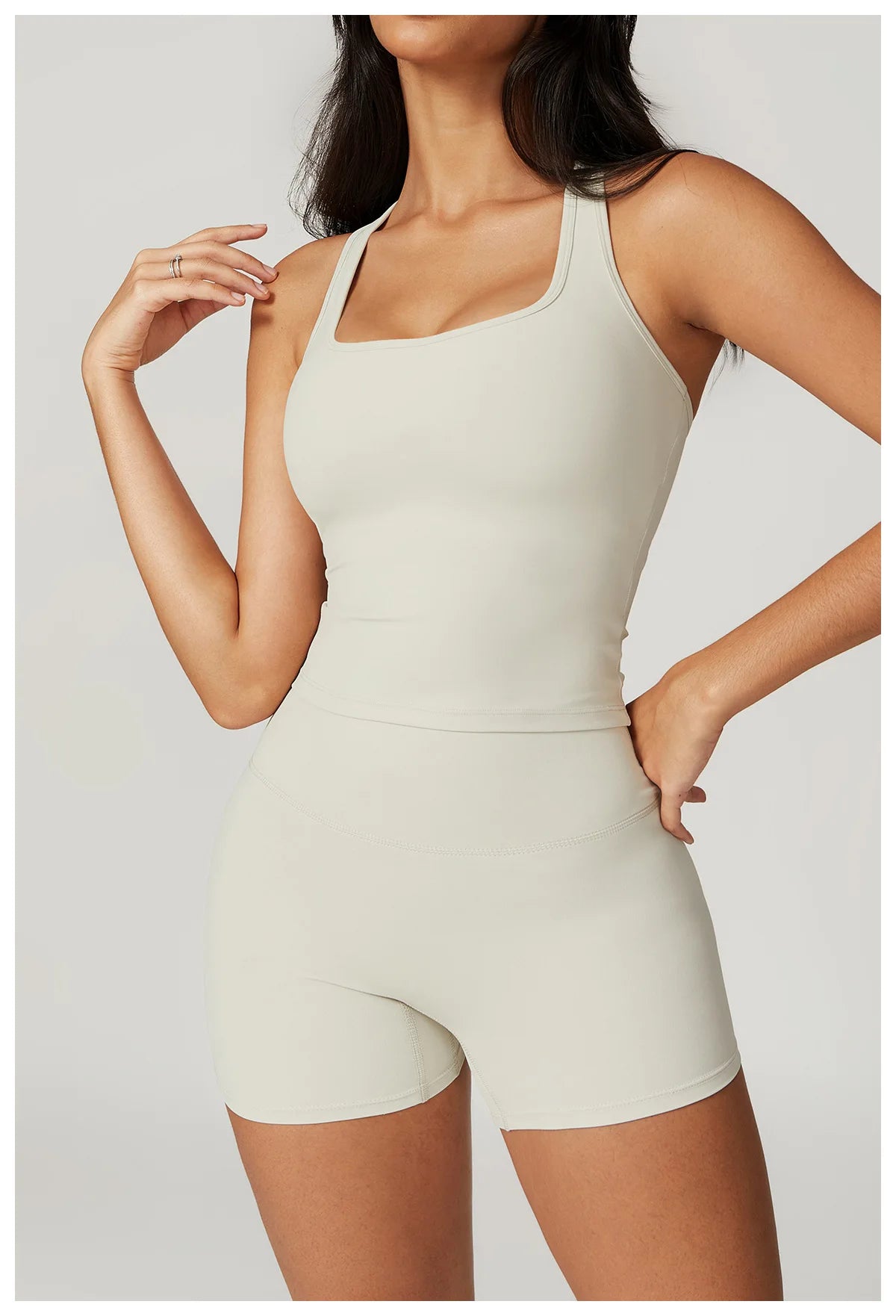 BIANHUI Gym Clothes Woman Brushed Cotton Racerback Sports Vest for Women Tight-Fitting Quick-Dry Casual Fitness Top Yoga Wear