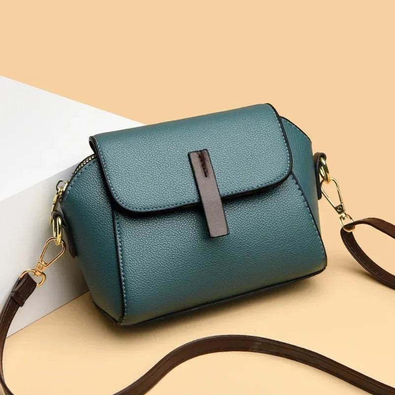 Luxury Designer Solid Color Women's Small Handbag Fashion Shoulder Messenger Bag Ladies Pu Leather Shell Crossbody Bag Bolsas