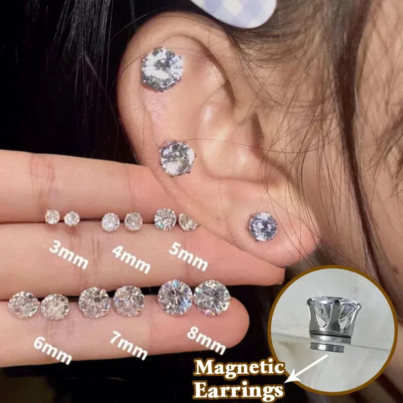1-3pcs Magnetic Ear Clips Stud Earrings Non Piercing Strong Magnet Fake Piercing Women Men Jewelry Clip Earrings for Kids Girls