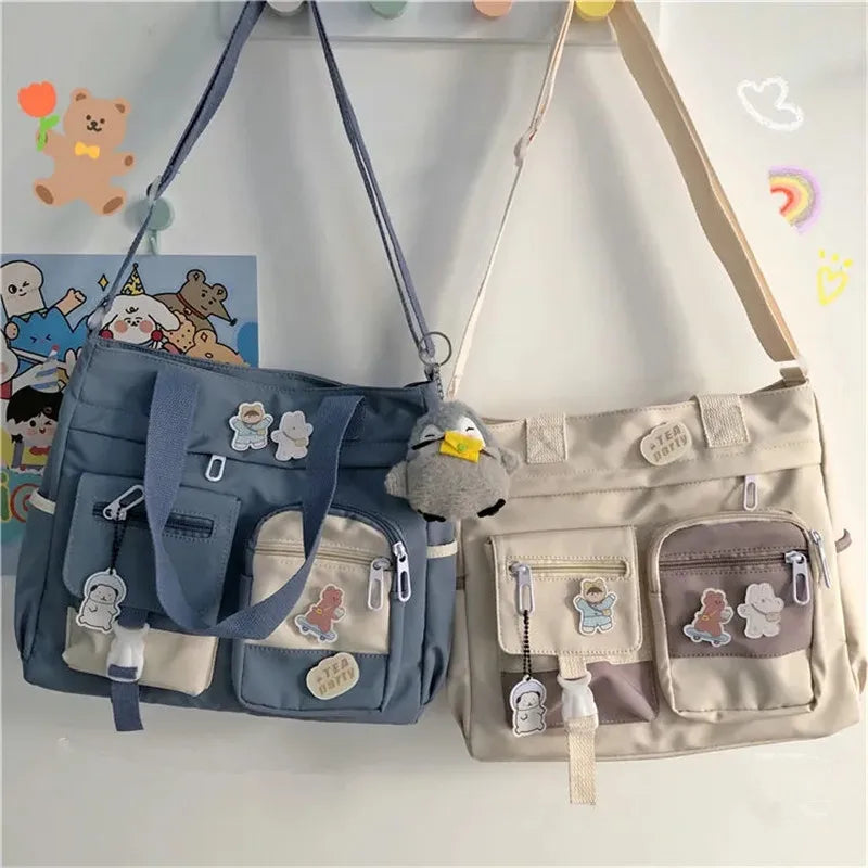 Waterproof Canvas Women Handbags Shoulder Bags Nylon Ladies Tote Messenger Bag Oxford Handbag Crossbody Bags for Girls Satchels