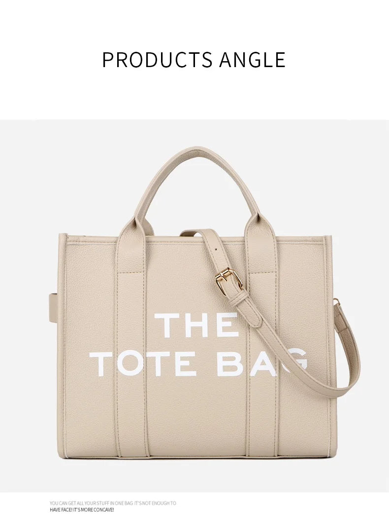 New Solid Color PU leather Women Tote bag Casual and large capacity High Quality handbag For women daily Commuter shoulder bag