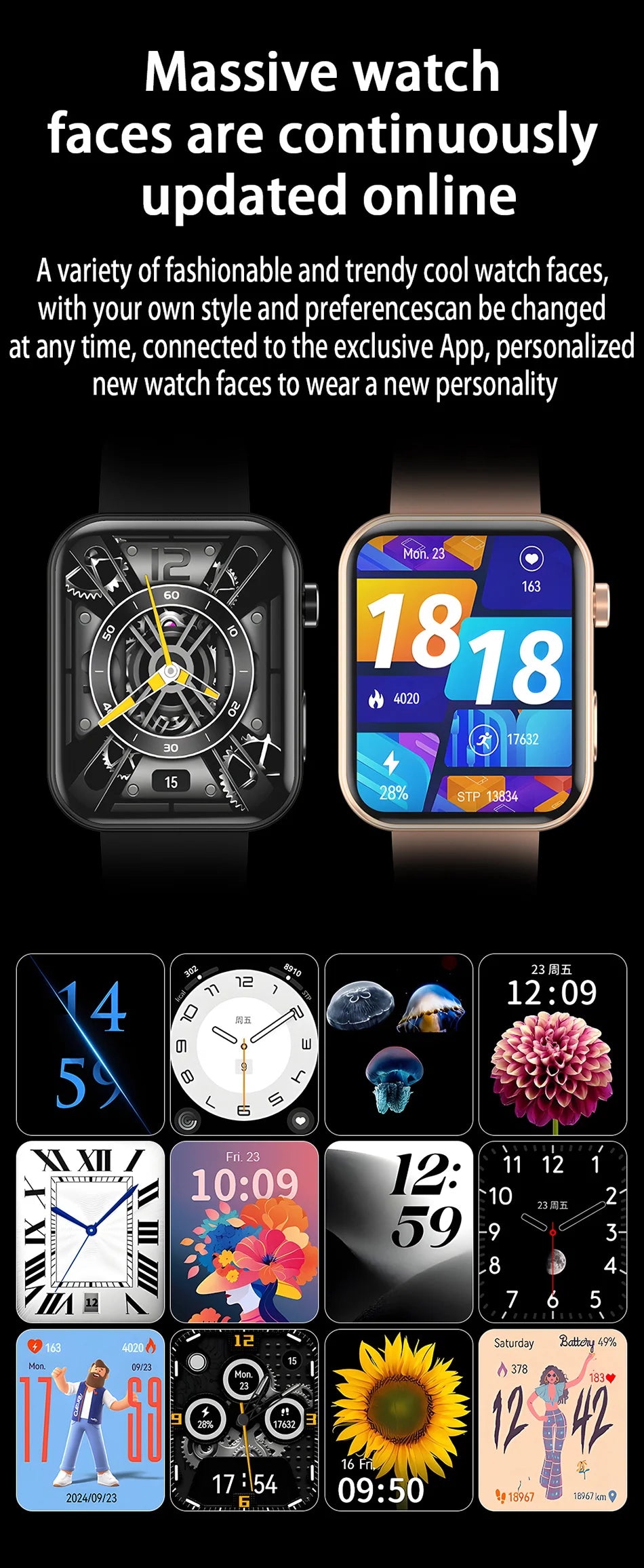 2025 Smart Watch Camera - Health Monitor Fitness Waterproof Bluetooth
