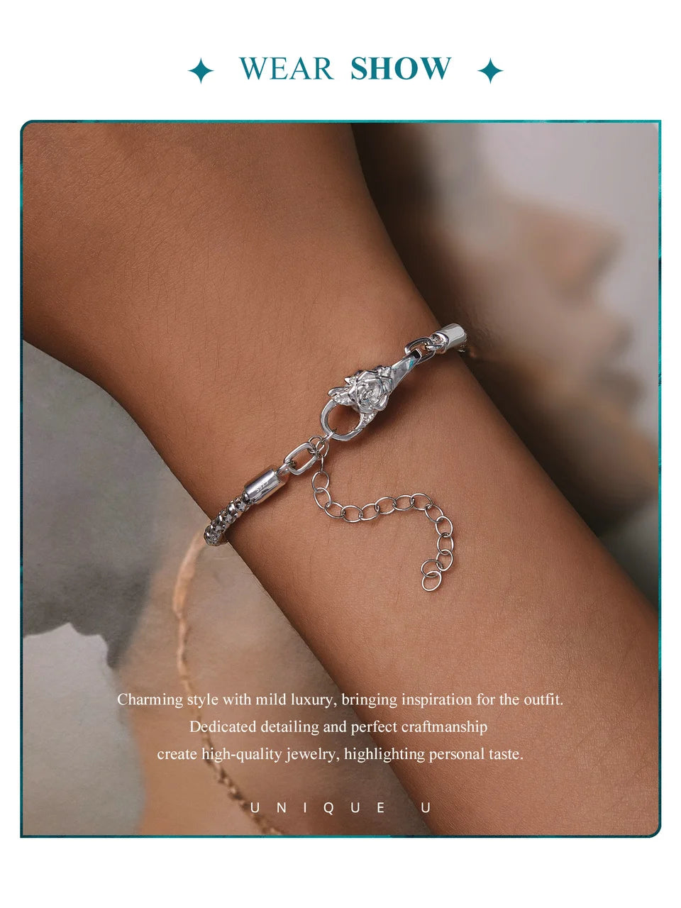 WOSTU Real 925 Sterling Silver Basic Snake Bangle Bracelet Butterfly Flower Closure Buckle For DIY Charms Bead Jewelry Make Gift