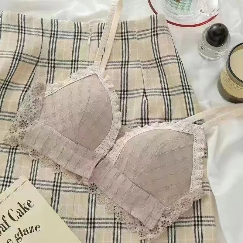 Japan Korean Front Closure Bra - Wire Free Lace Comfortable