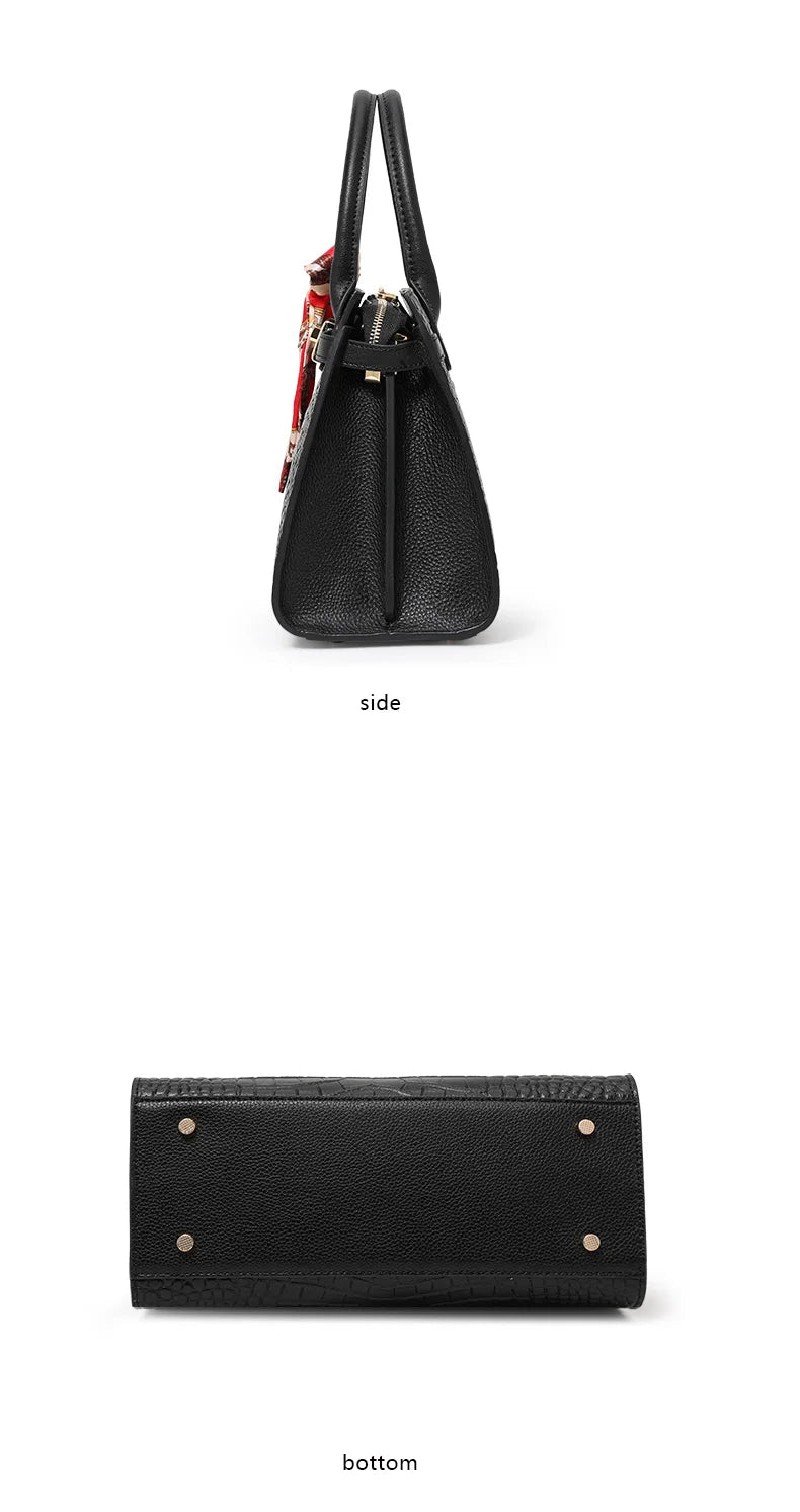 Leather  bag,women's handbag, cowhide cross-body bag, 2024 new style, light and luxurious, mother bag, large capacity