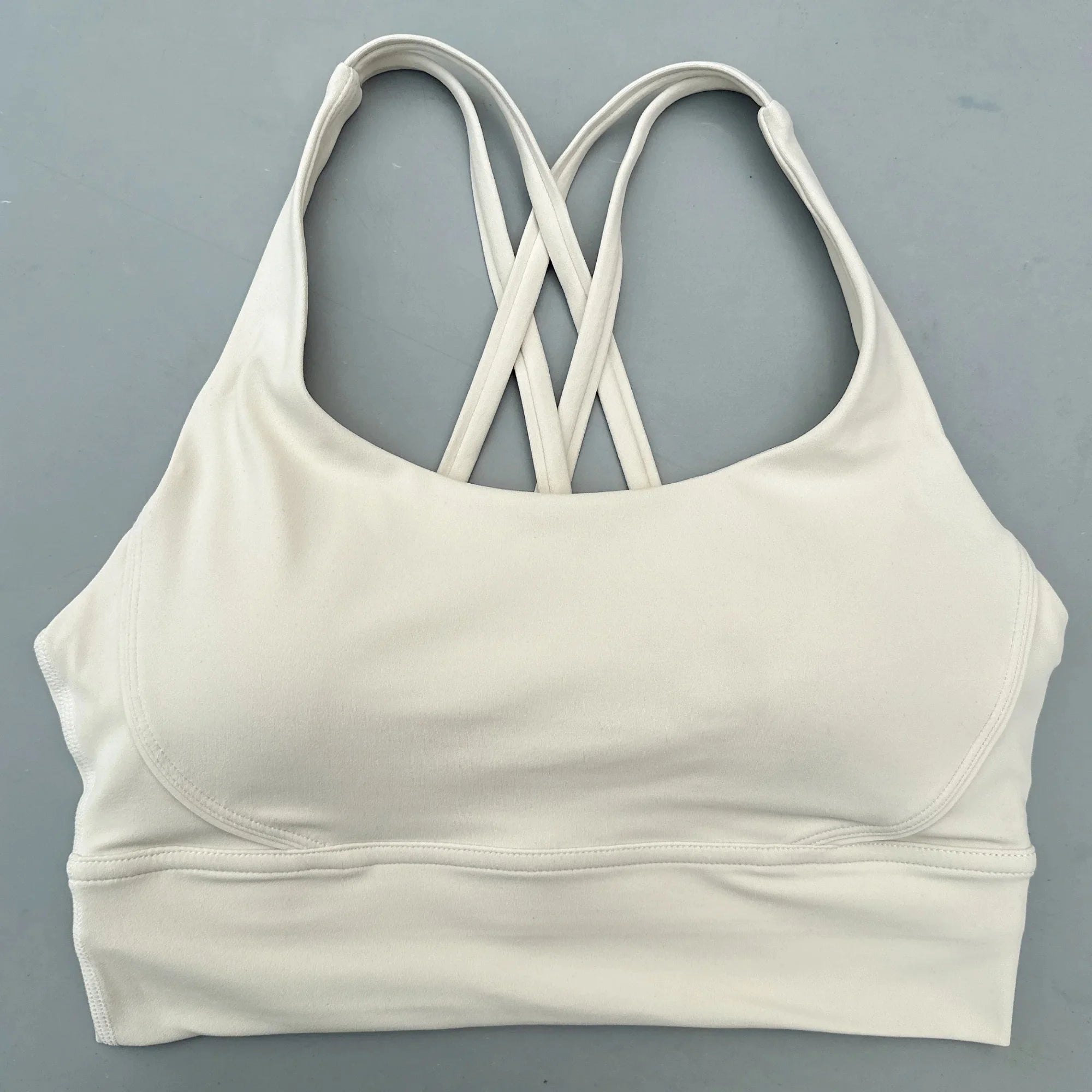 Solid Color Cross Fitness Bra - High Strength Yoga Sport Top