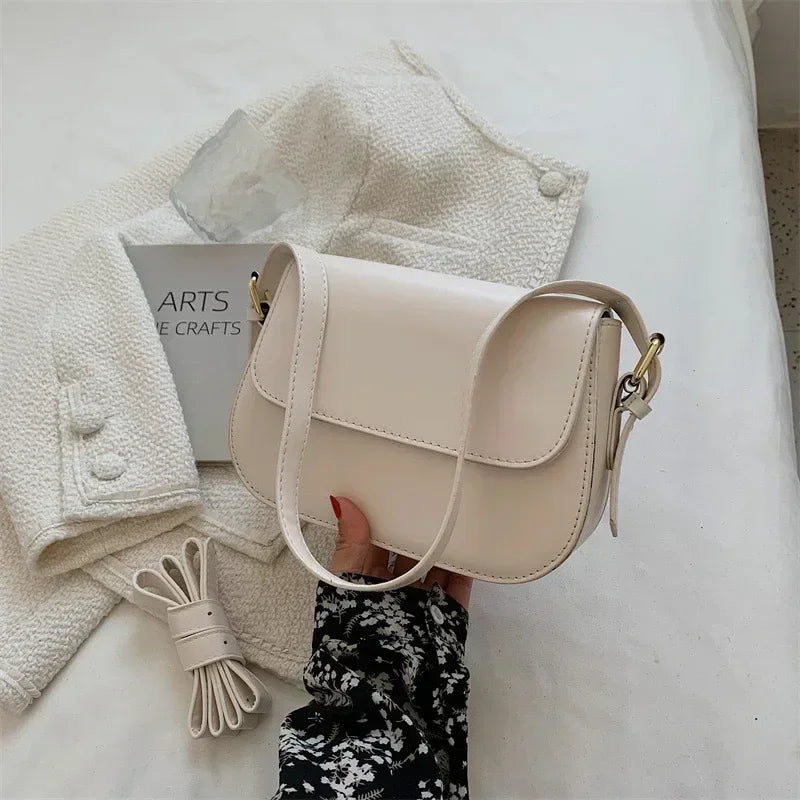 Advanced Texture Retro Small Saddle Bag Women 2025 New Popular All-Match Messenger Bag Fashion Underarm Bags Square Sling Bag