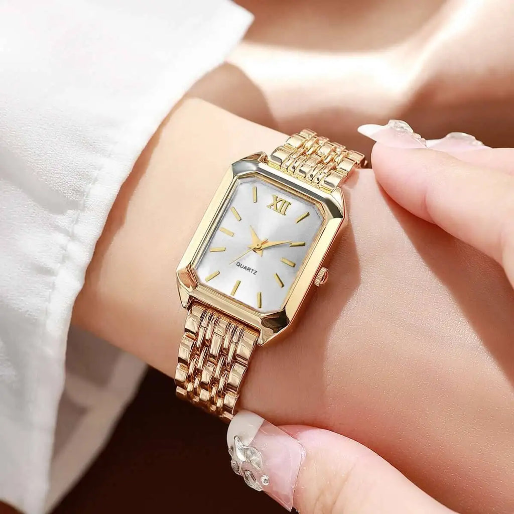 Fashion Rectangle Quartz Watch - Luxury Analog Wristwatch Gift