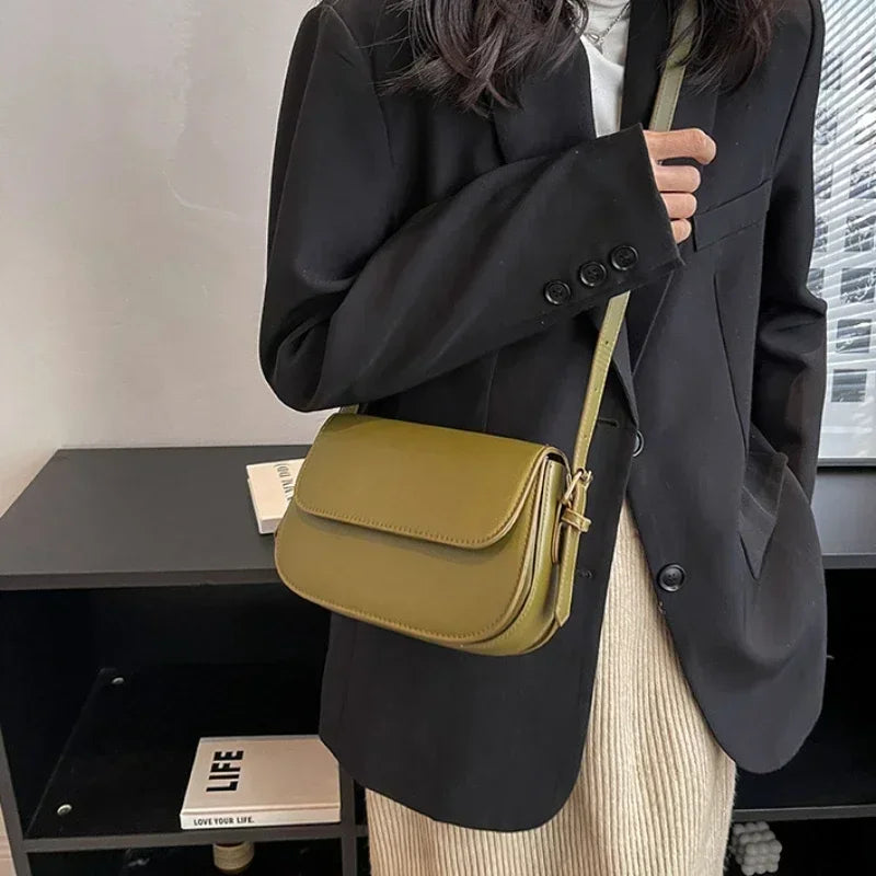 Advanced Texture Retro Small Saddle Bag Women 2025 New Popular All-Match Messenger Bag Fashion Underarm Bags Square Sling Bag