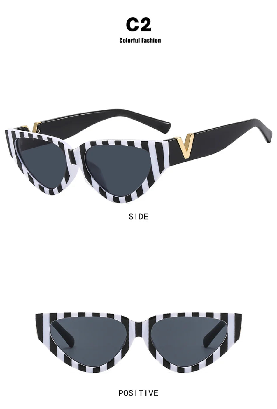 Luxury Vintage Cat Eye Sunglasses - Designer Fashion UV400 Women
