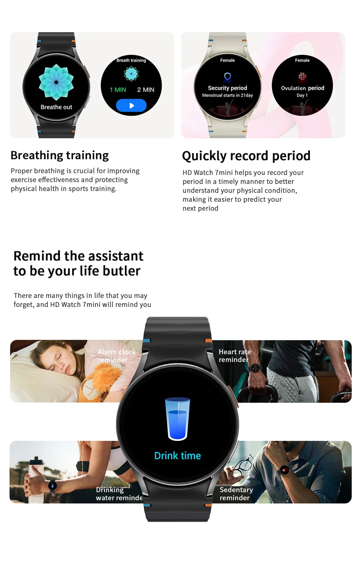 Watch 7 Mini NFC GPS Smart Watch - AMOLED Health Sport Bluetooth
