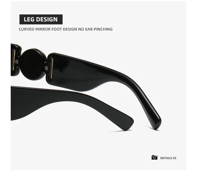 LONSY Fashion Square Sunglasses - Black Gradient Big Frame Retro UV400