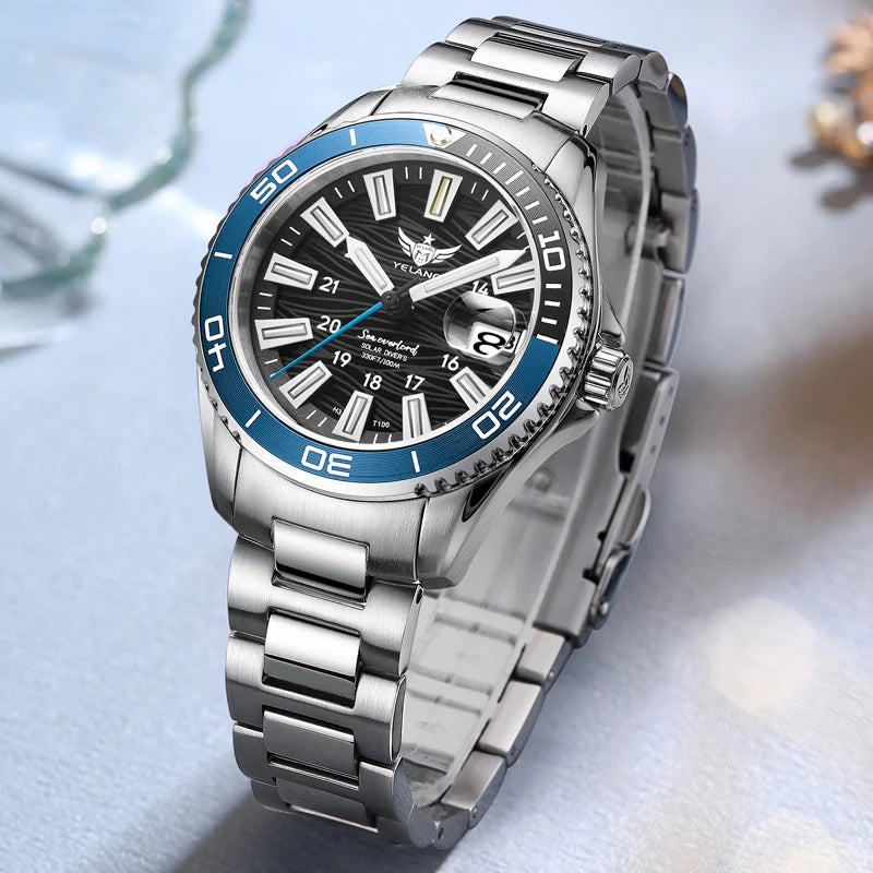 Yelang V1214 Solar Watch - Japan Eco-Drive Sapphire 100M Waterproof