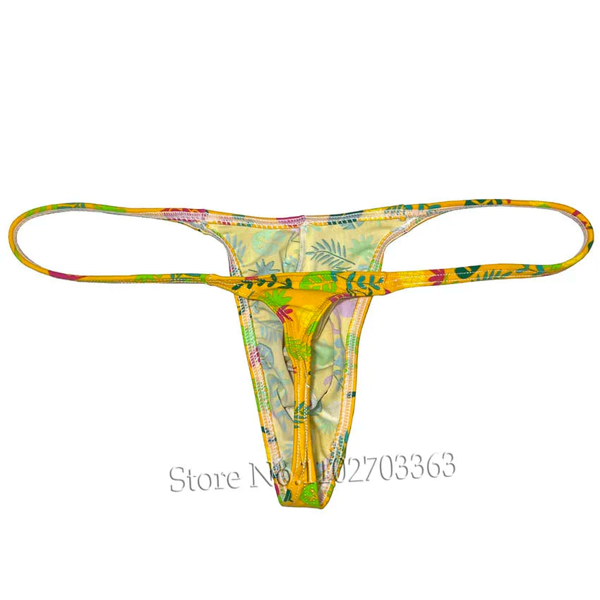 Men's Swim Thongs Micro G-string Enhance Big Pouch Underwear Male T-back Bikini Low Rise Strap Briefs Beach Quick-dry Underpants