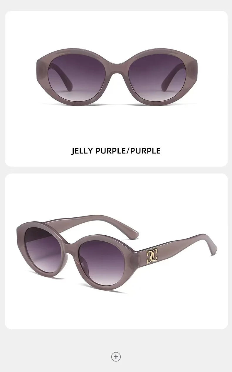 2025 Luxury Small Round Sunglasses - Unisex Designer Gradient UV400