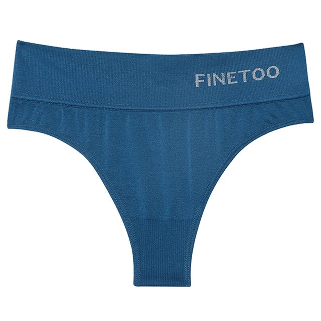 3PCS/Set Women's Panties Sexy Underwear FINETOO Large Size Thong Women Seamless Panties High Waist Girls Thongs M-2XL