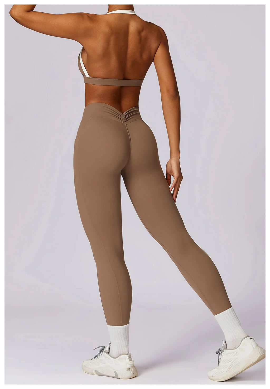 2Pcs Gym Set Women Workout Backless Yoga Suit Women Quick Dry Running Legging Fitness Bra Short-sleeved Shirt Sports Suit Female