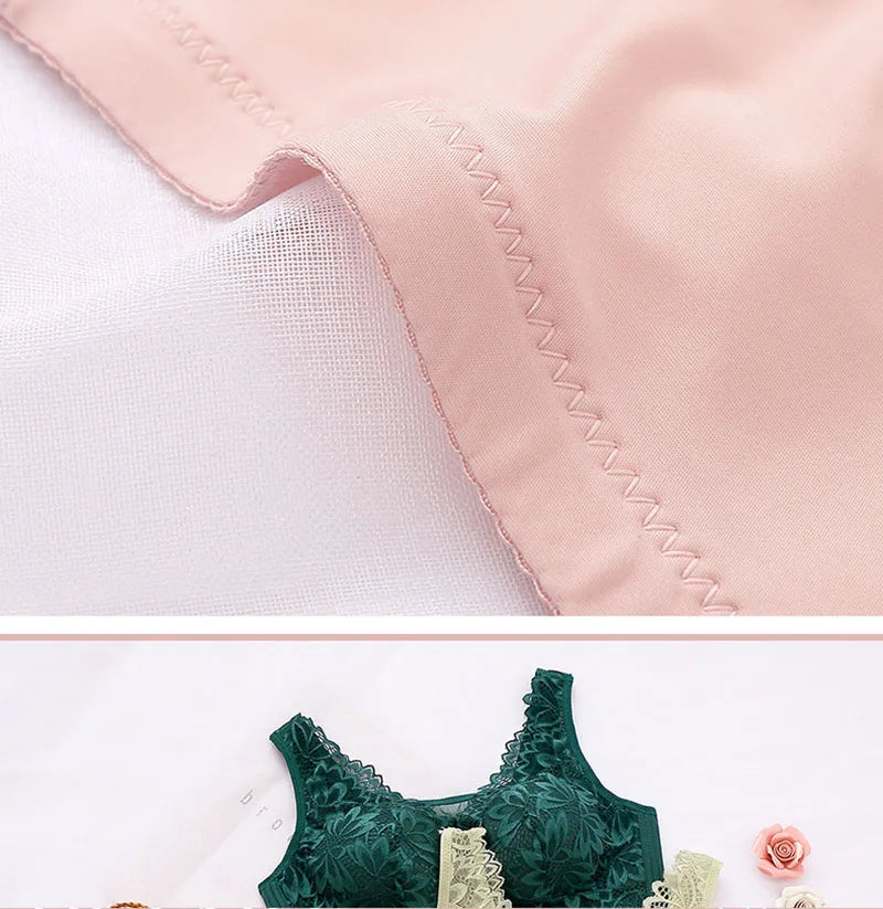 Sexy Push Up Bra - See Through Backless Floral Lace Bralette