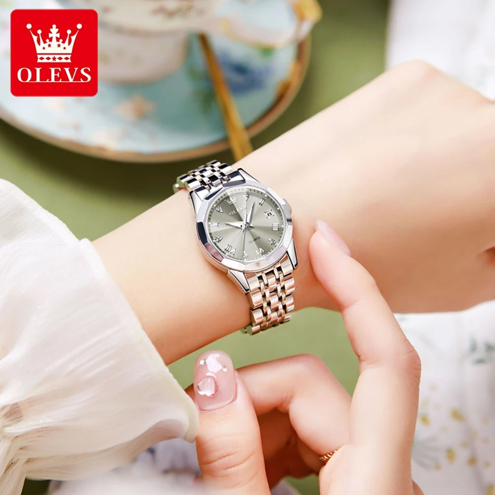 OLEVS Elegant Fashion Women's Watch - Luxury Waterproof Luminous Date