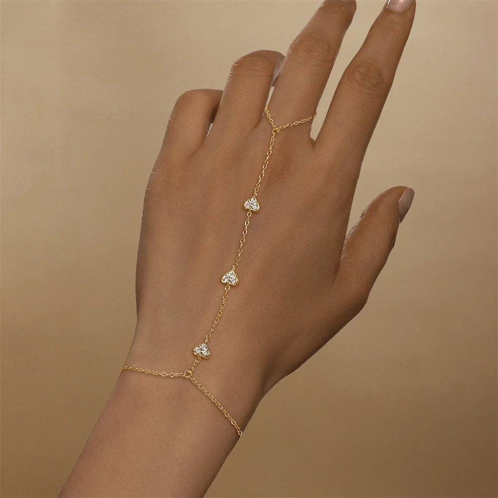 CANNER European American Style Eight-Pointed Star Zircon Bracelet S925 Sterling Silver Personality Simple Versatile Bracelet