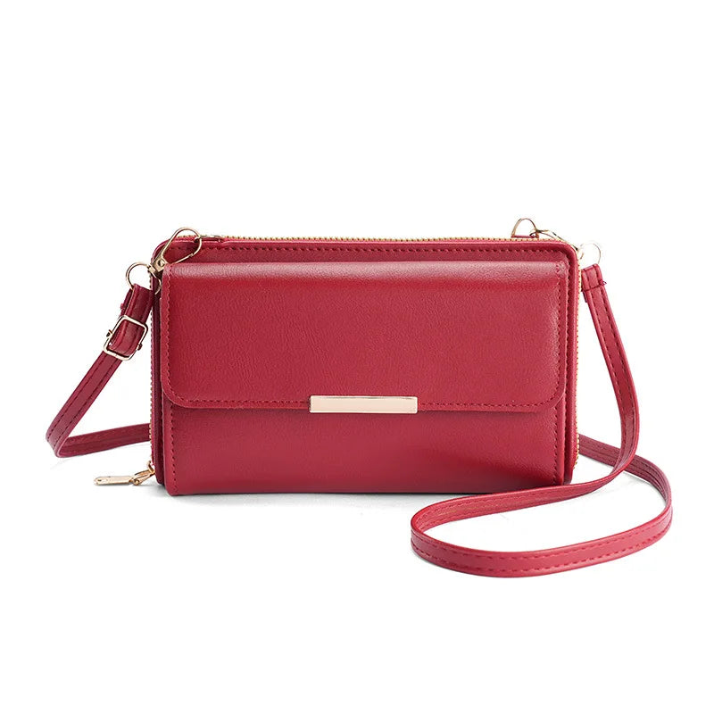 Fashion Women Luxury Leather Single Shoulder Bags Ladies Large Capacity Crossbody Mobile Phone Purse Female Messenger Wallet