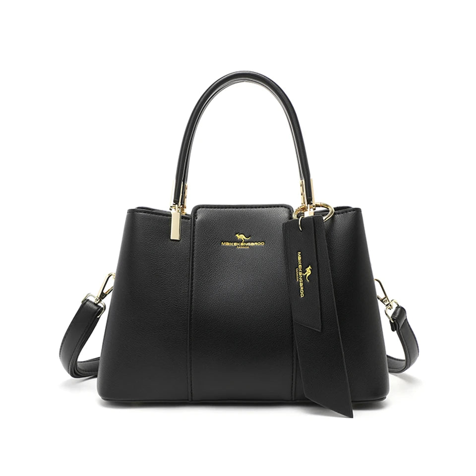 Luxury Print Leather Handbag - Large Capacity Crossbody Shoulder Bag