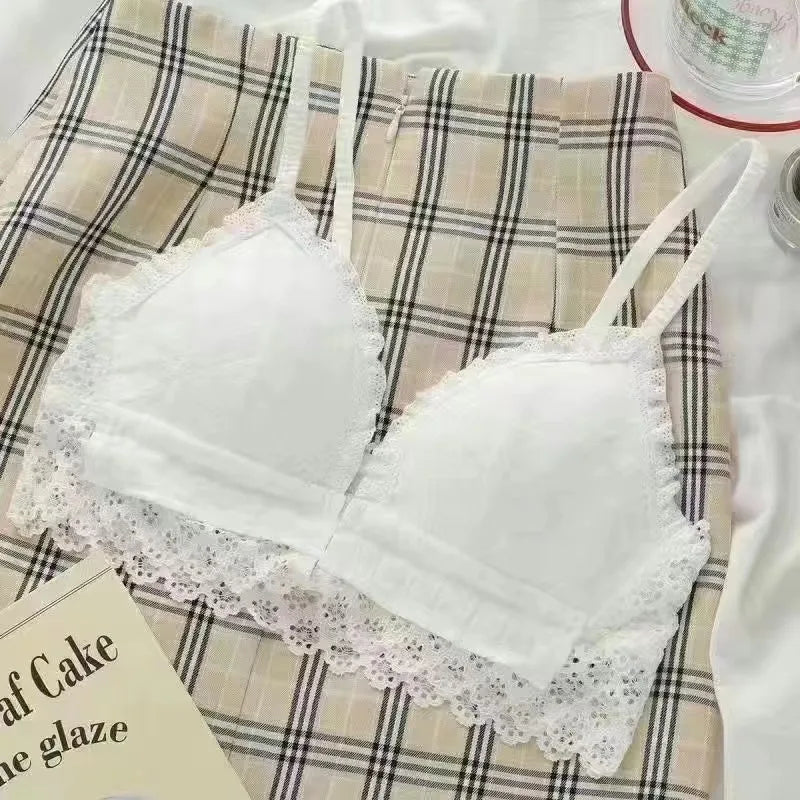Japan Korean Front Closure Bra - Wire Free Lace Comfortable