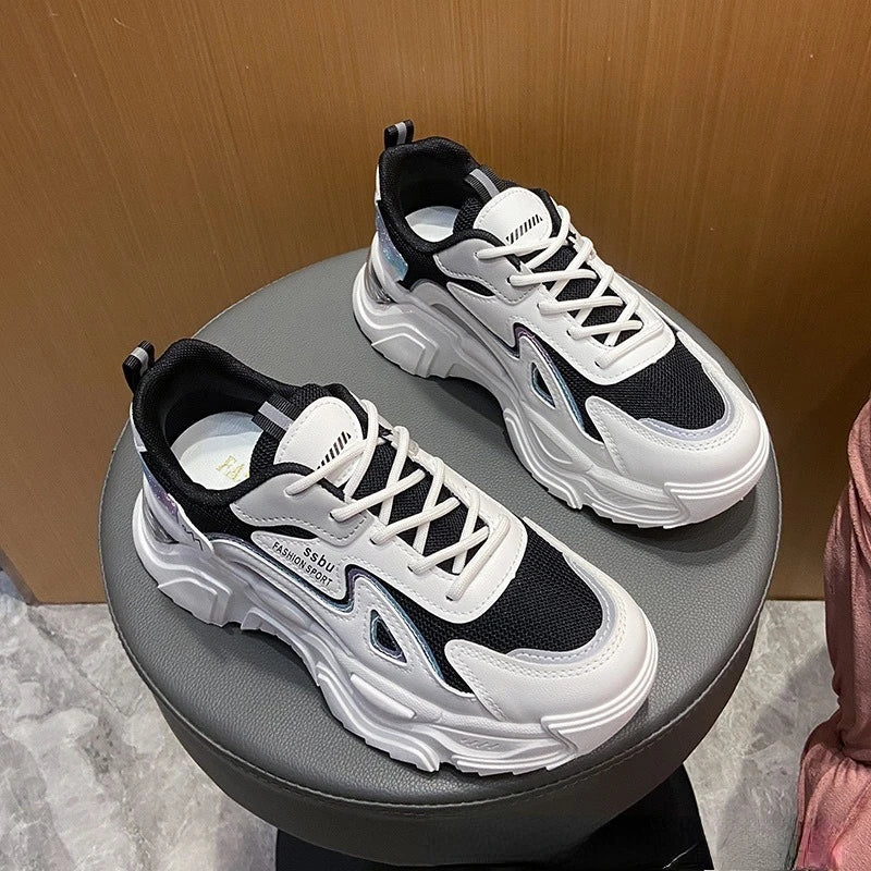 2024 women's Sports Platform Shoes Increased Breathable Women's Casual sneakers Lightweight Running Shoes Zapatillas De Mujer