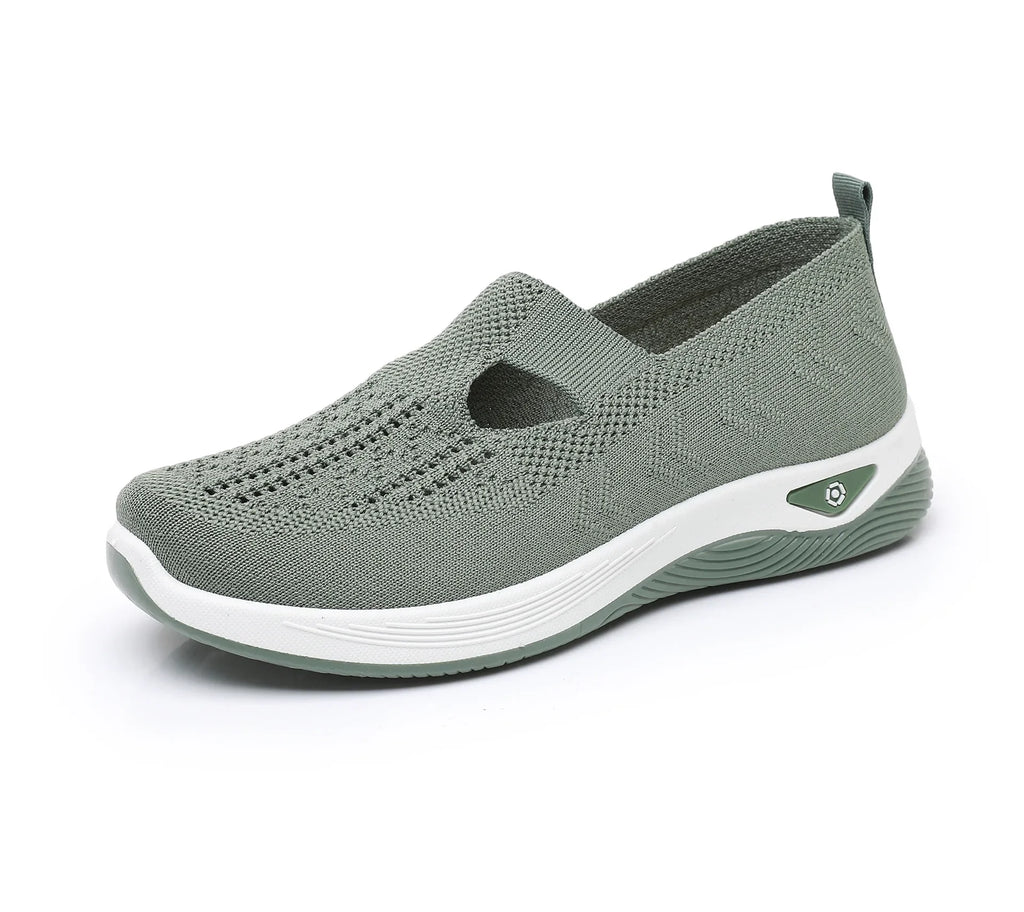 Comfortable Summer Shoes for Elderly Women Breathable Anti Slip Soft Sole Casual Walking Shoes Middle Aged Ladies Flat Sandals