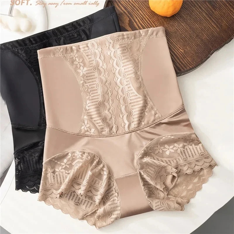 High Waist Control Panties - Seamless Lace Postpartum Shapewear