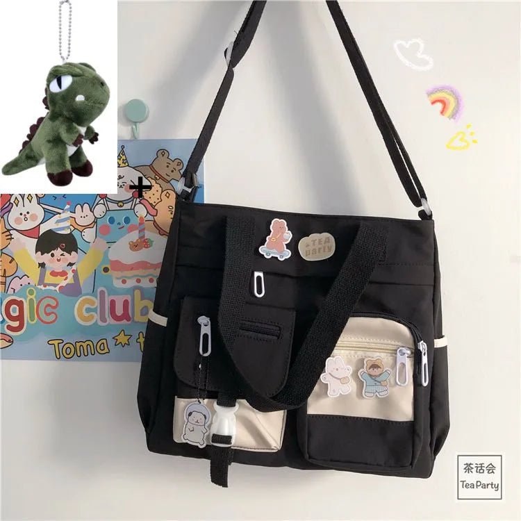 Waterproof Canvas Women Handbags Shoulder Bags Nylon Ladies Tote Messenger Bag Oxford Handbag Crossbody Bags for Girls Satchels