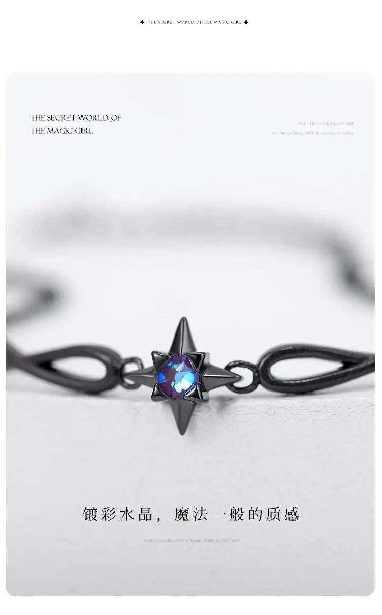 Gothic Punk Dark Style Black Bracelet Personality Ladies Simple Charm Casual Jewelry Gift