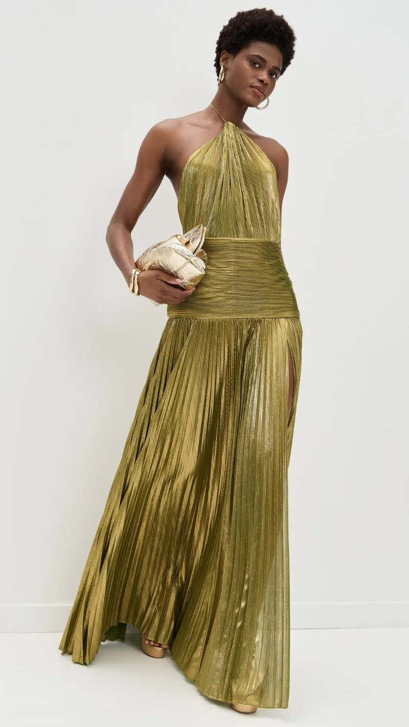 Luxurious Corset Party Dress - Off Shoulder Halter Celebrity Gown