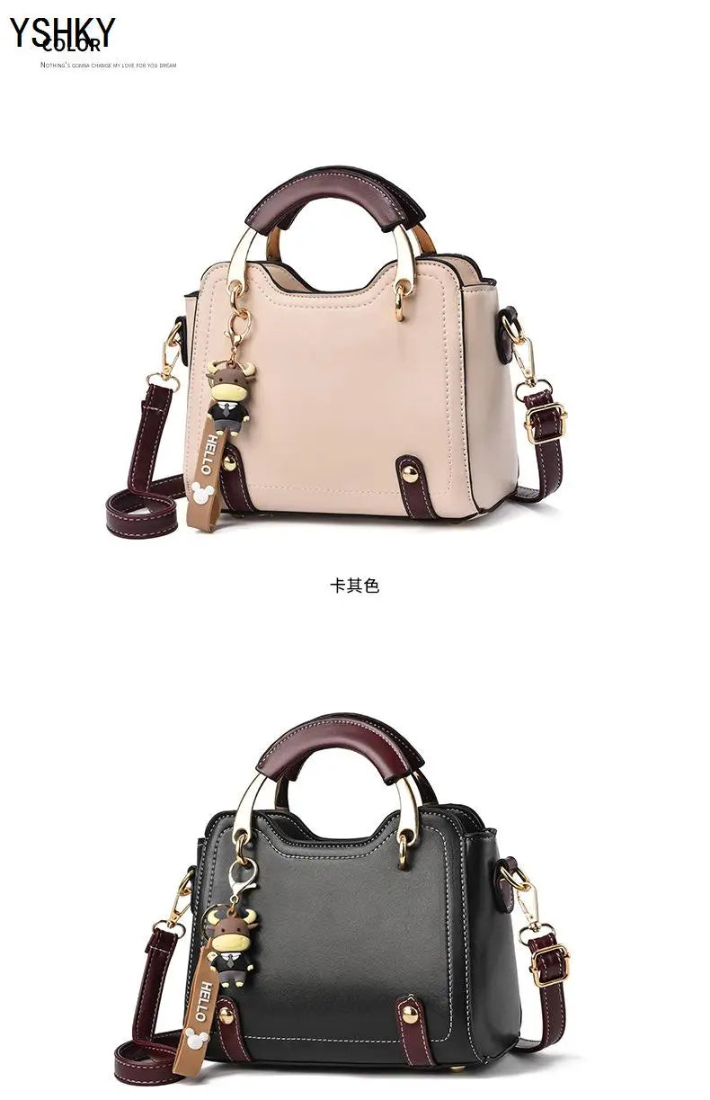 New brand shoulder Bag leather  Women's luxury designer handbag for 2024 women European and American retro cross body Tote bags