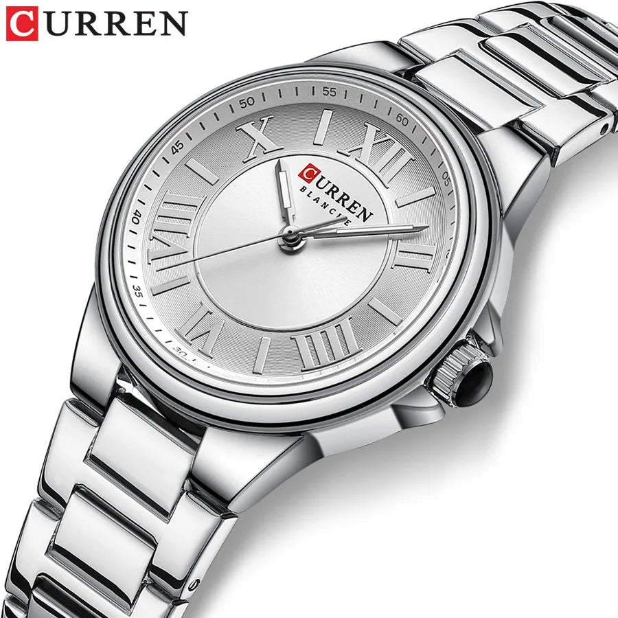 CURREN 9091 Fashion Accessories Watch Women Luxury Brand Elegant Bracelet Waterproof Quartz Women's Watch часы женские наручные