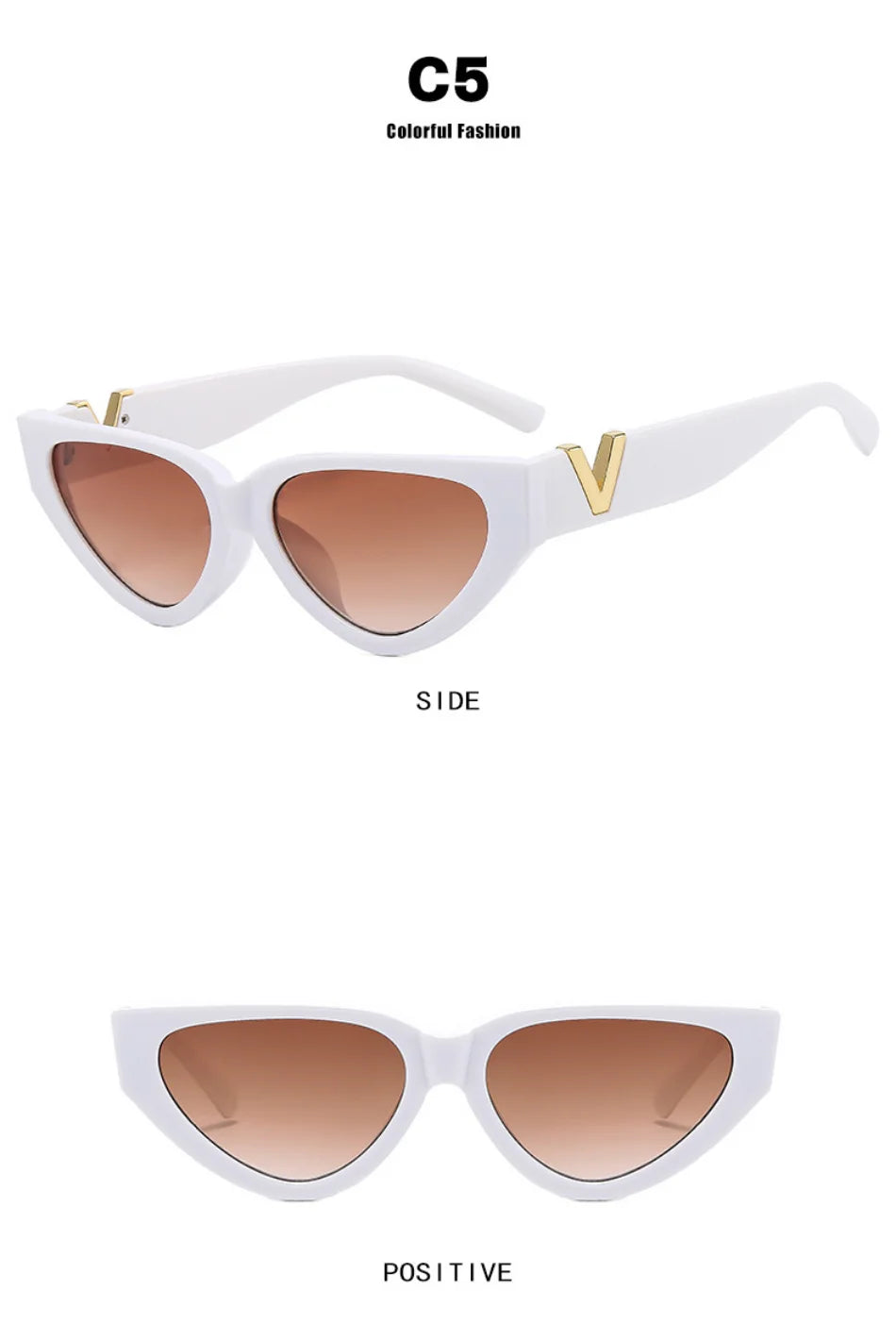 Luxury Vintage Cat Eye Sunglasses - Designer Fashion UV400 Women