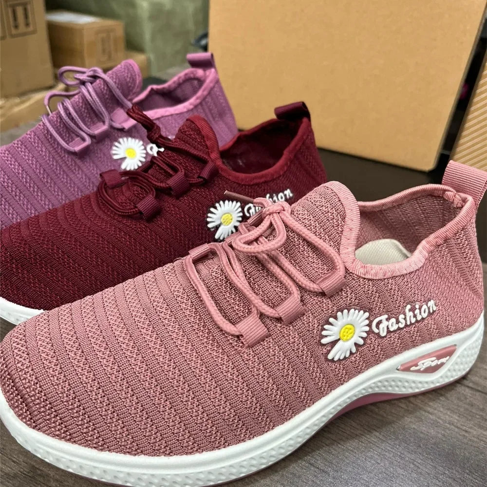 Women Sneakers Autumn New Trendy Mesh Casual Sports Running Shoes Wholesale Comfortable Lightweight Breathable Fashion Sneakers